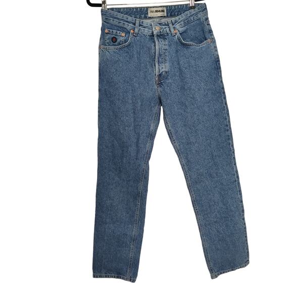 Zara RHUIGI button fly jeans straight relaxed medium baggy Y2K style - Picture 1 of 14